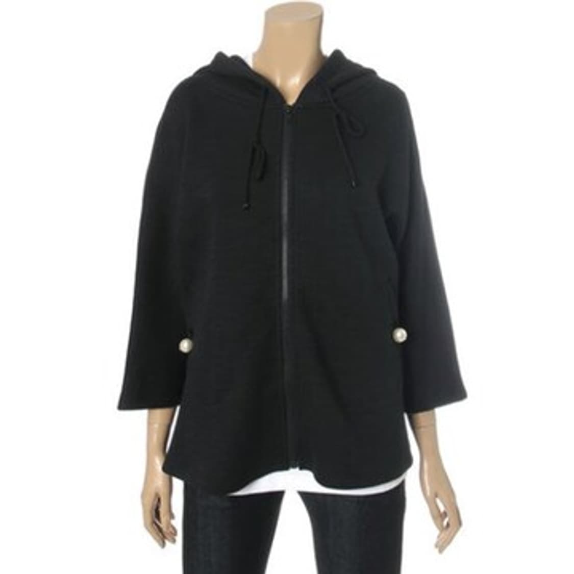 급처새상품!레니본 리본 진주 가오리핏 귀요미 후드 집업 상품이미지1