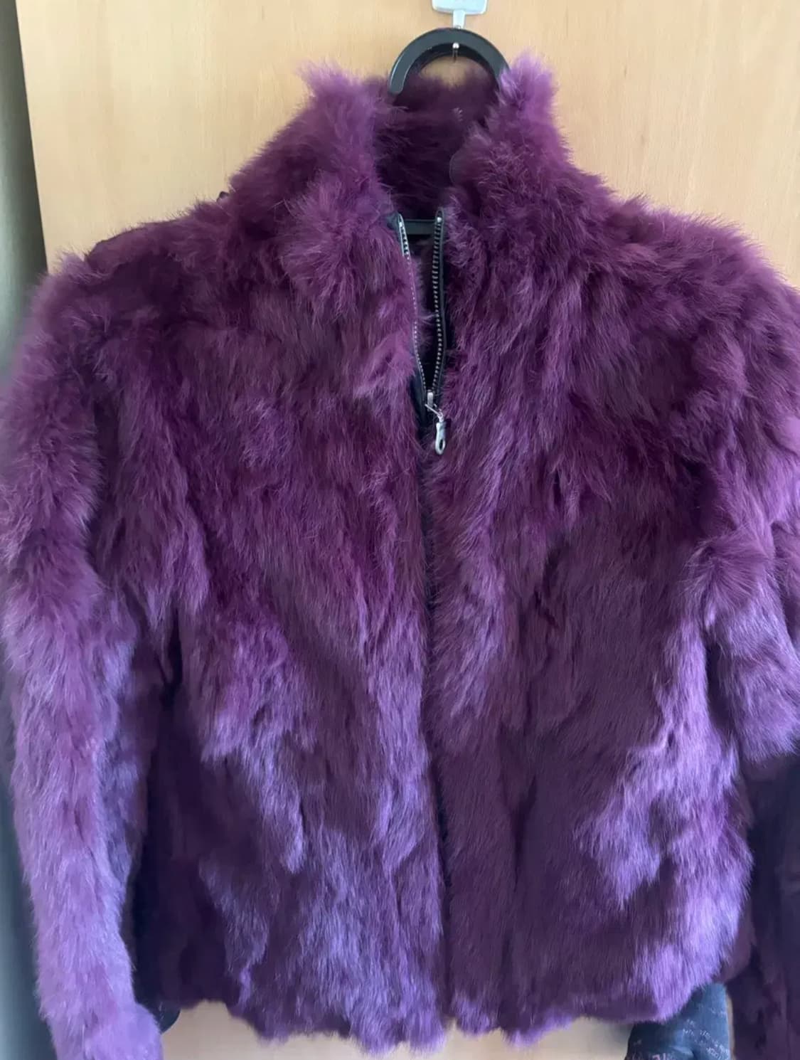 고스펑크 오네갸루 뱀파이어 무드 퍼플 보라색 퍼자켓 아우터 상품이미지1