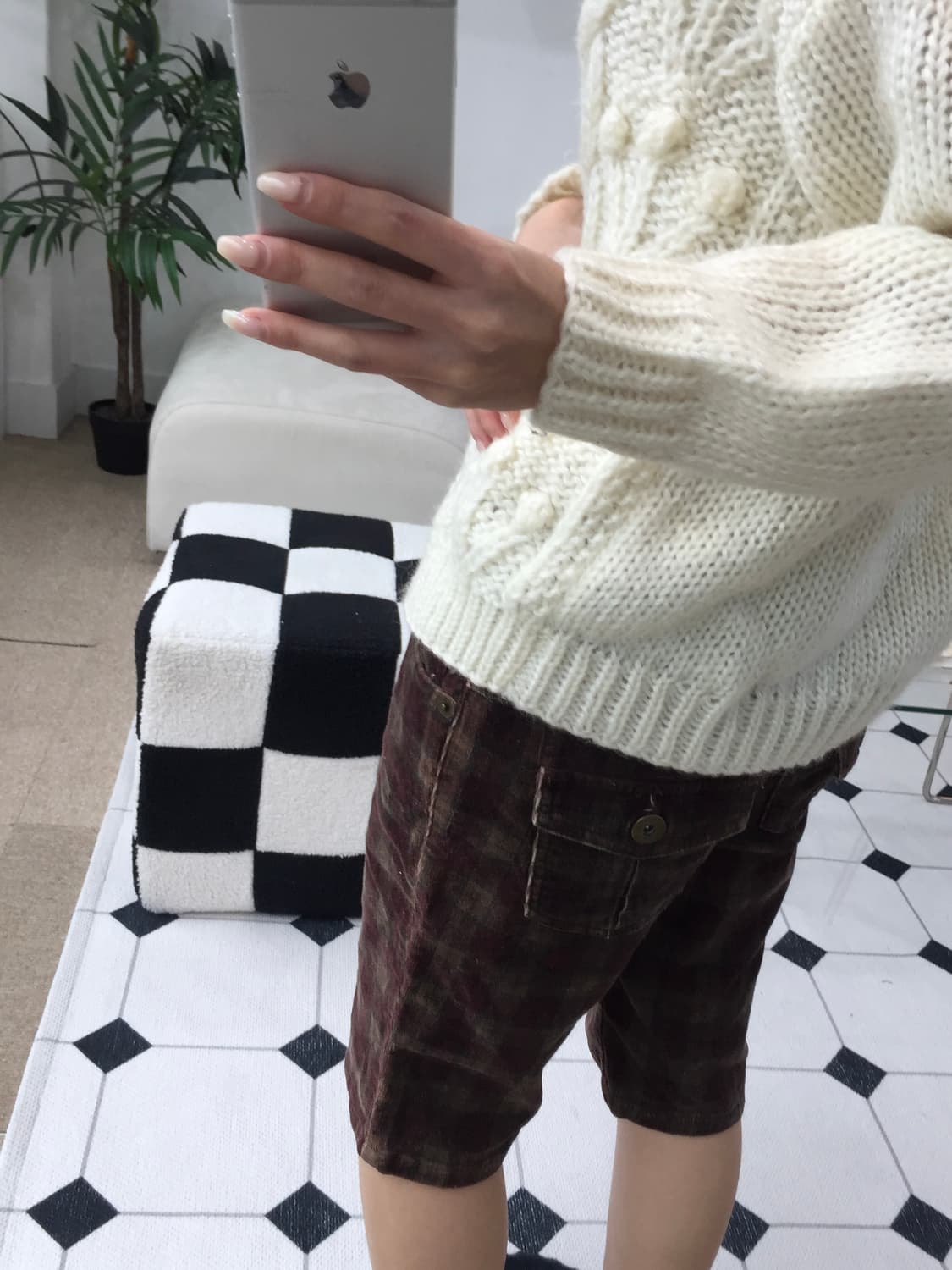 Colza 체크 오부바지 상품이미지5