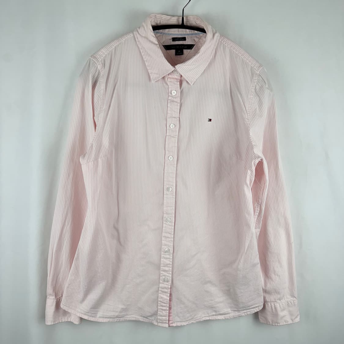 (M) 타미힐피거 우먼스 스트라이프 셔츠 핑크 상품이미지2