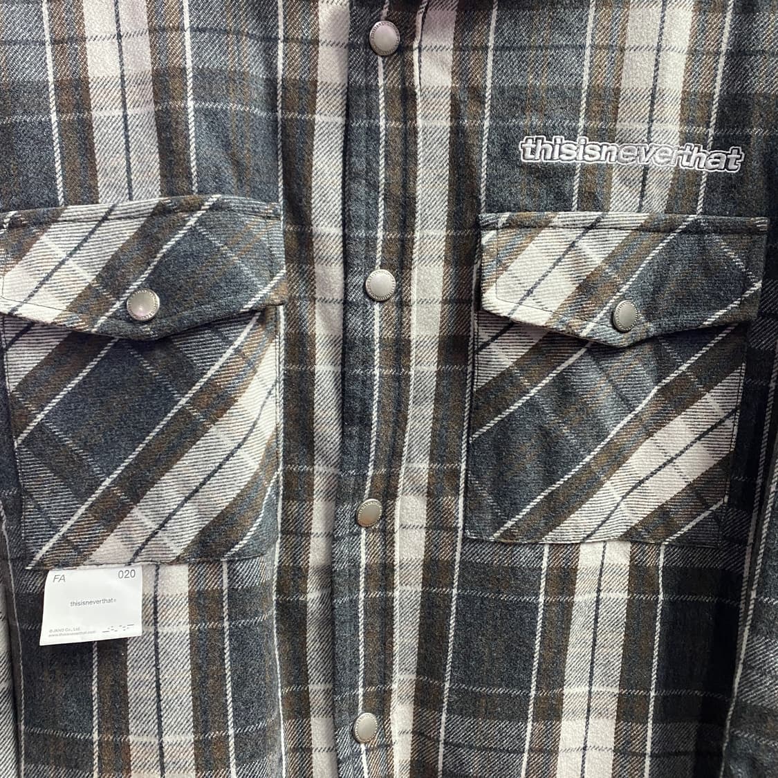 디스이즈네버댓 스펠아웃 체크 누빔 점퍼 B3495 상품이미지3