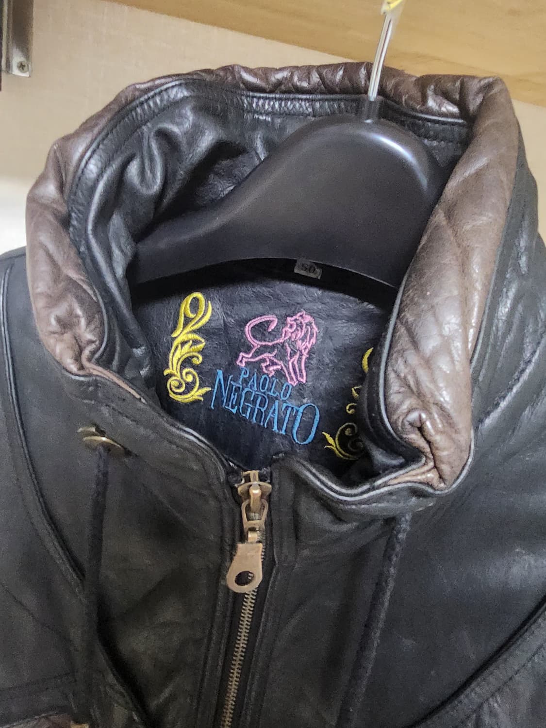 파올로 네그라토 레더 봄버재킷 상품이미지9