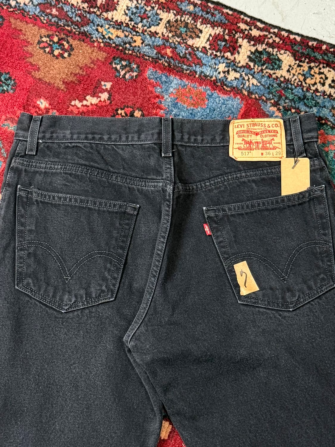 00's 빈티지 리바이스 517 블랙 부츠컷 플레어진 상품이미지7