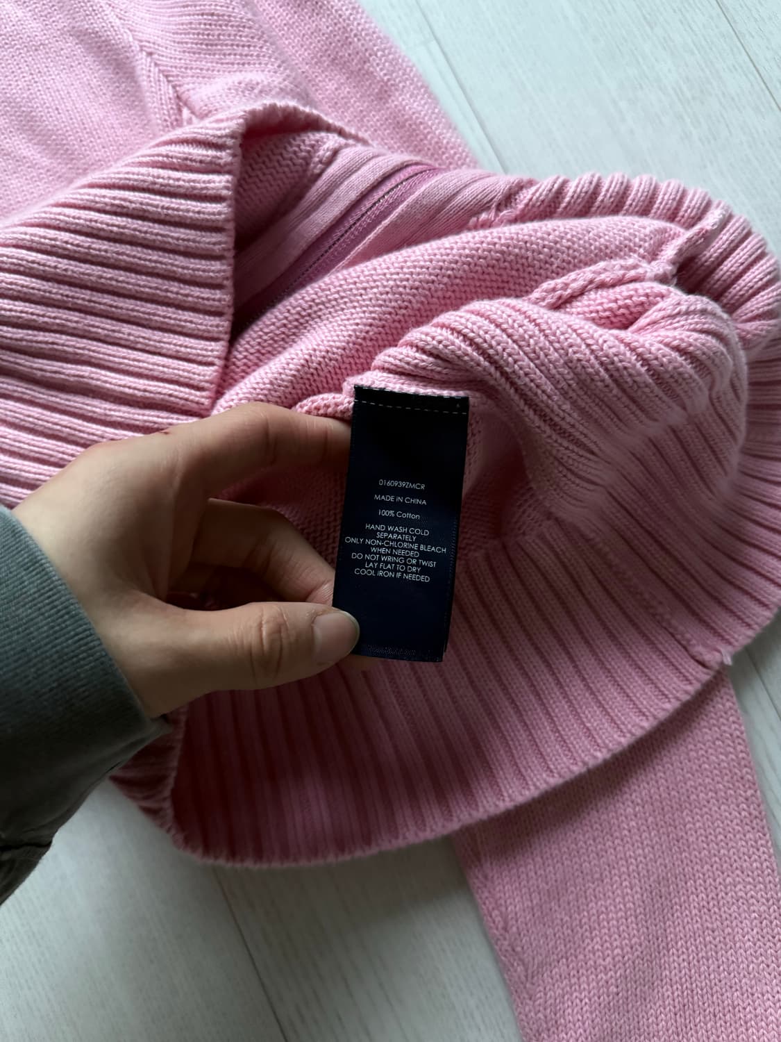 폴로 랄프로렌 빅포니 로고 핑크 니트 집업 상품이미지8