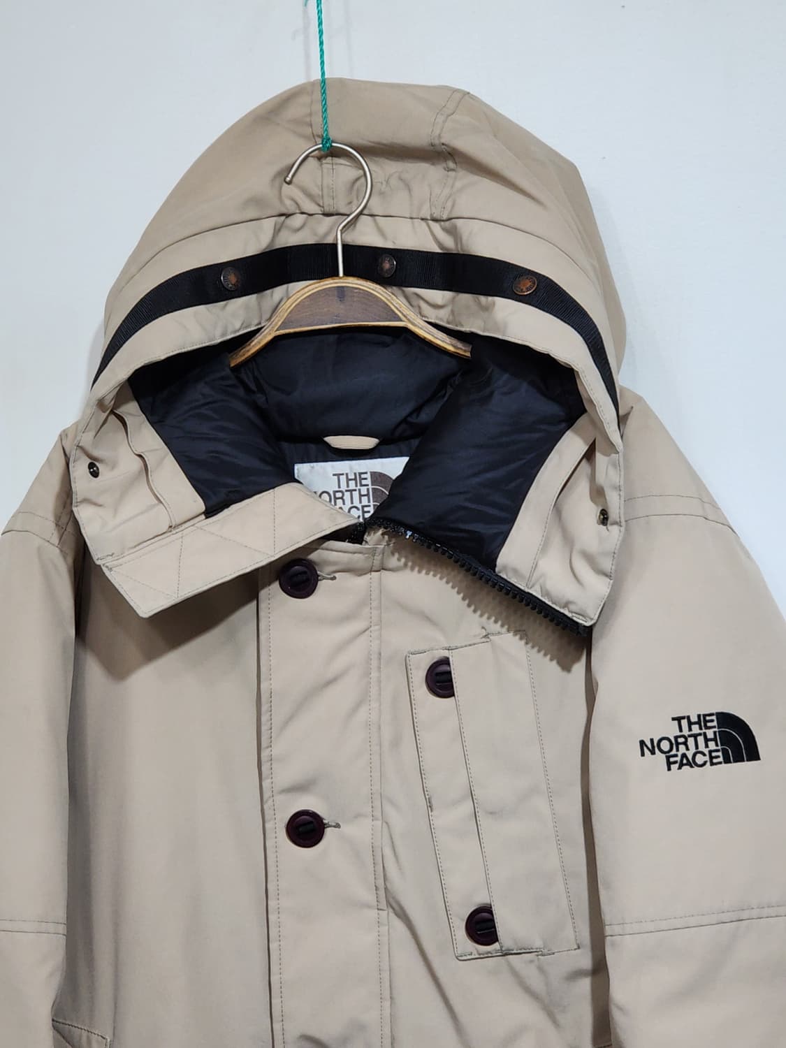 (105) 노스페이스 거위털 패딩점퍼 베이지 800 구스다운 후드자켓  상품이미지2
