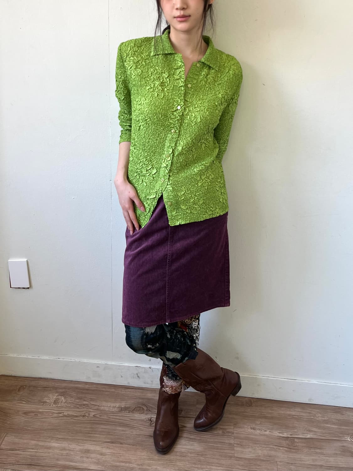 Neo R-Jeans 라벤더 퍼플 스커트 상품이미지4