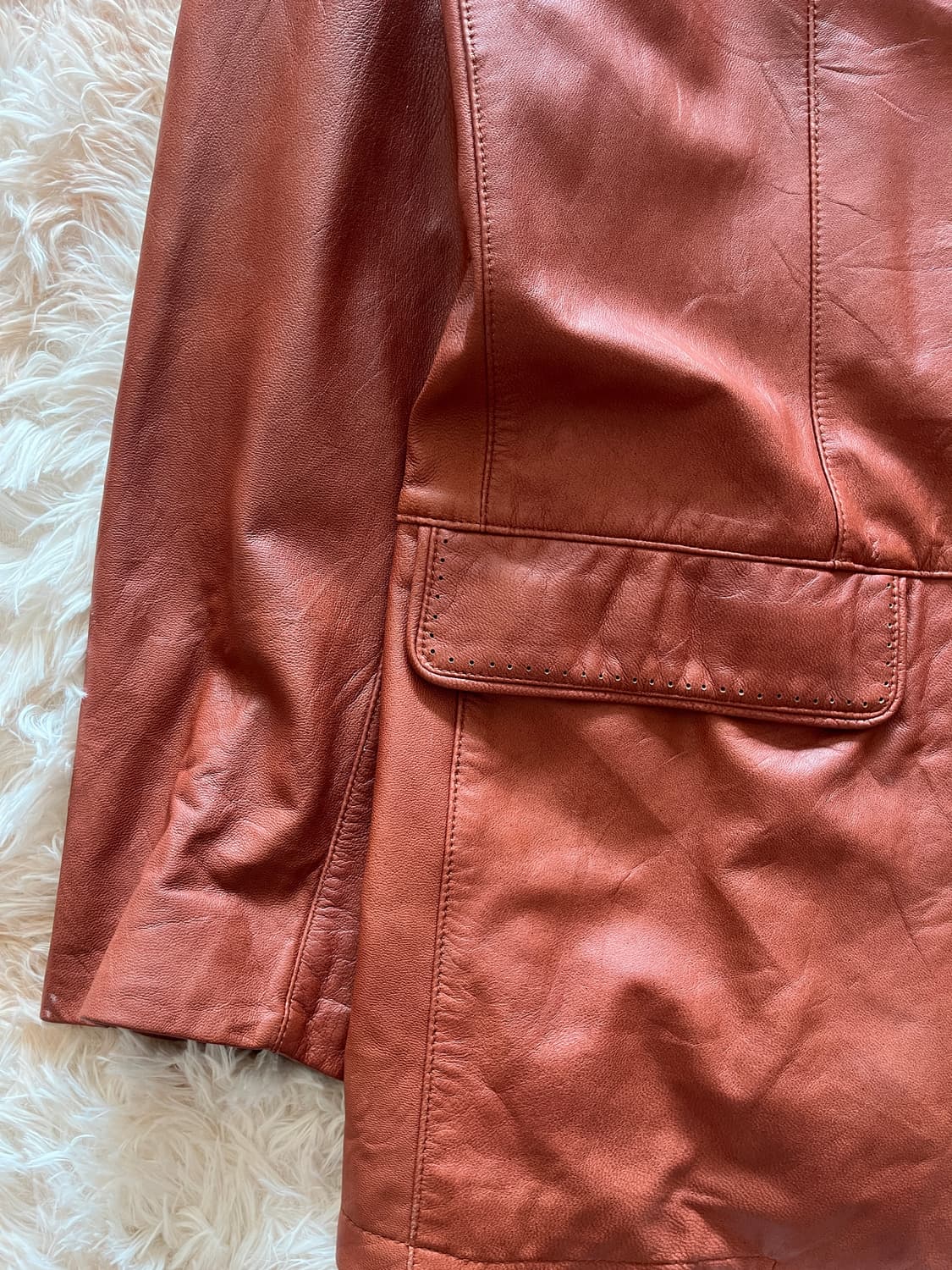 빈티지 가죽 블레이져 상품이미지3