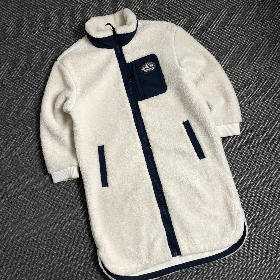 디스커버리 양털 쉐르파 반코트 롱 플리스 자켓 y 4860 상품이미지1