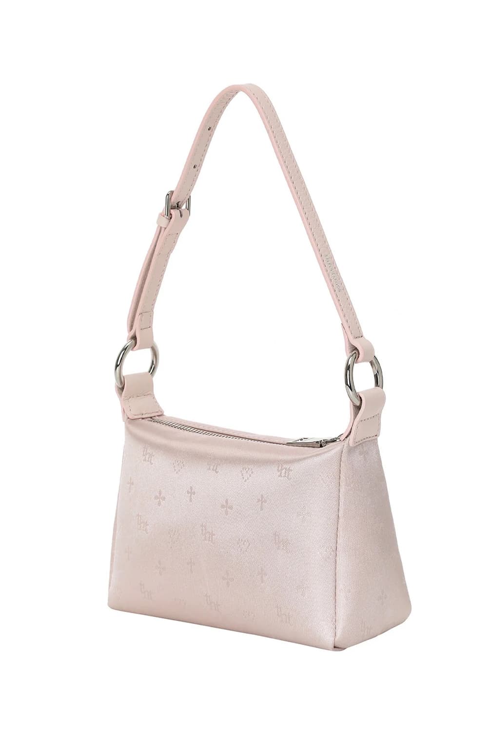 쓰리타임즈 자카드 미니백 핑크 상품이미지1