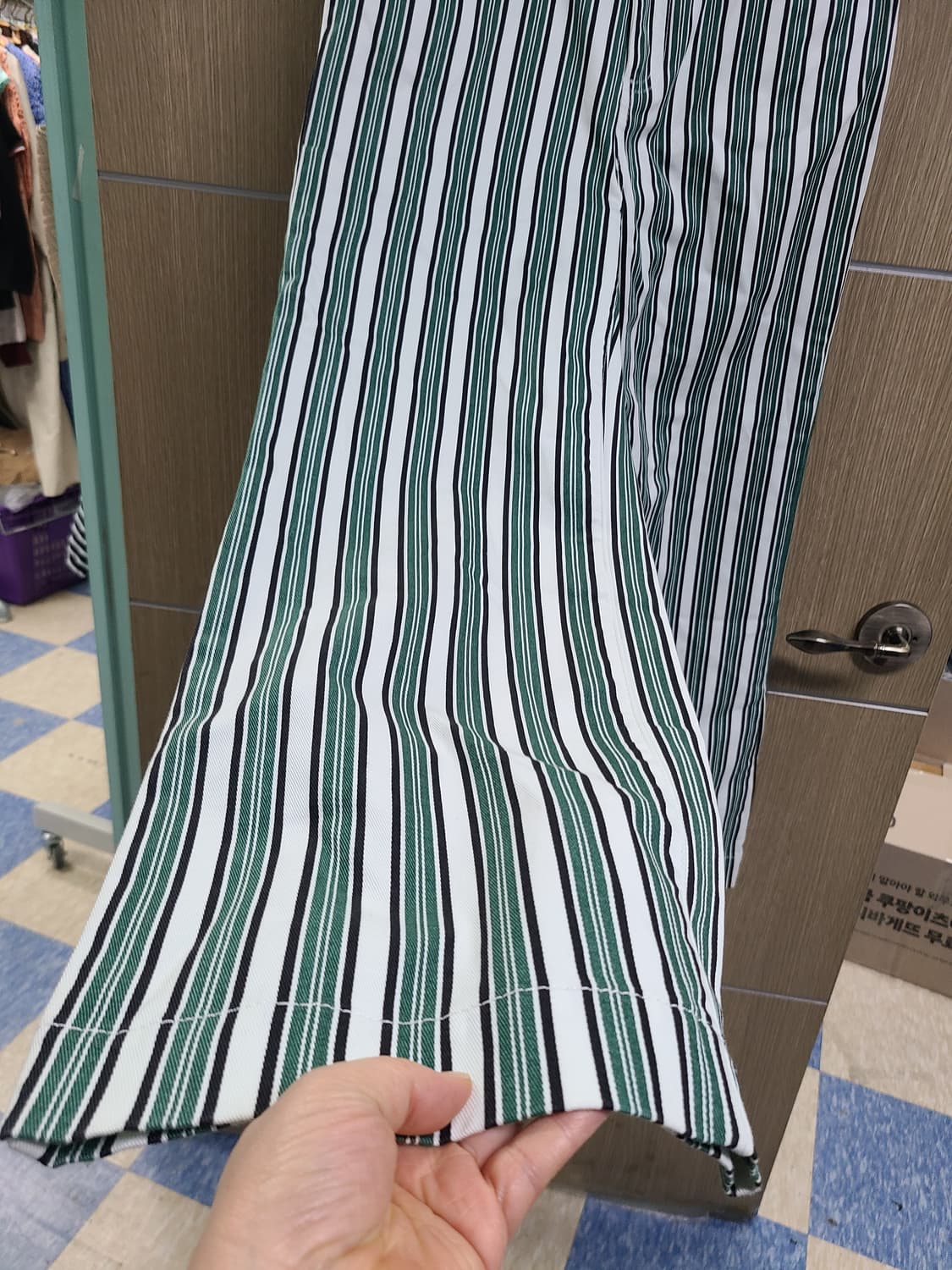 알렉사청 스트라이프 와이드 팬츠 67 상품이미지4