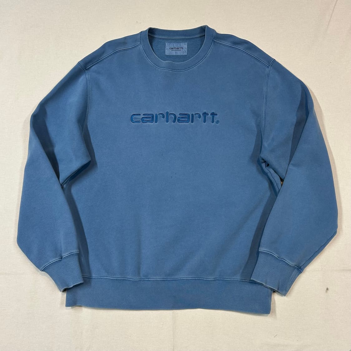 L) 칼하트 WIP 스웻 맨투맨 워싱 블루 상품이미지1