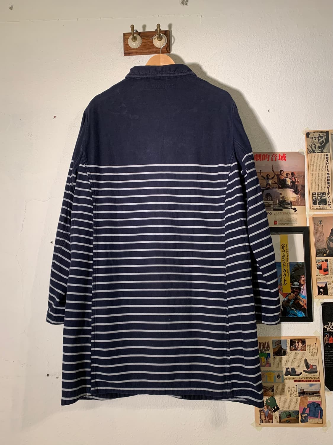 캐피탈 스트라이프 네이비 커버올 자켓 상품이미지8