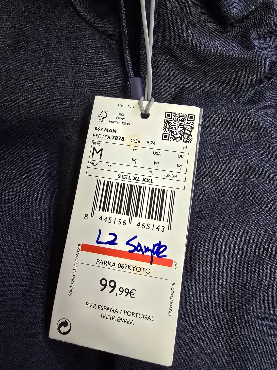 망고 네이비 후드 퍼 패딩 (1424) 상품이미지6