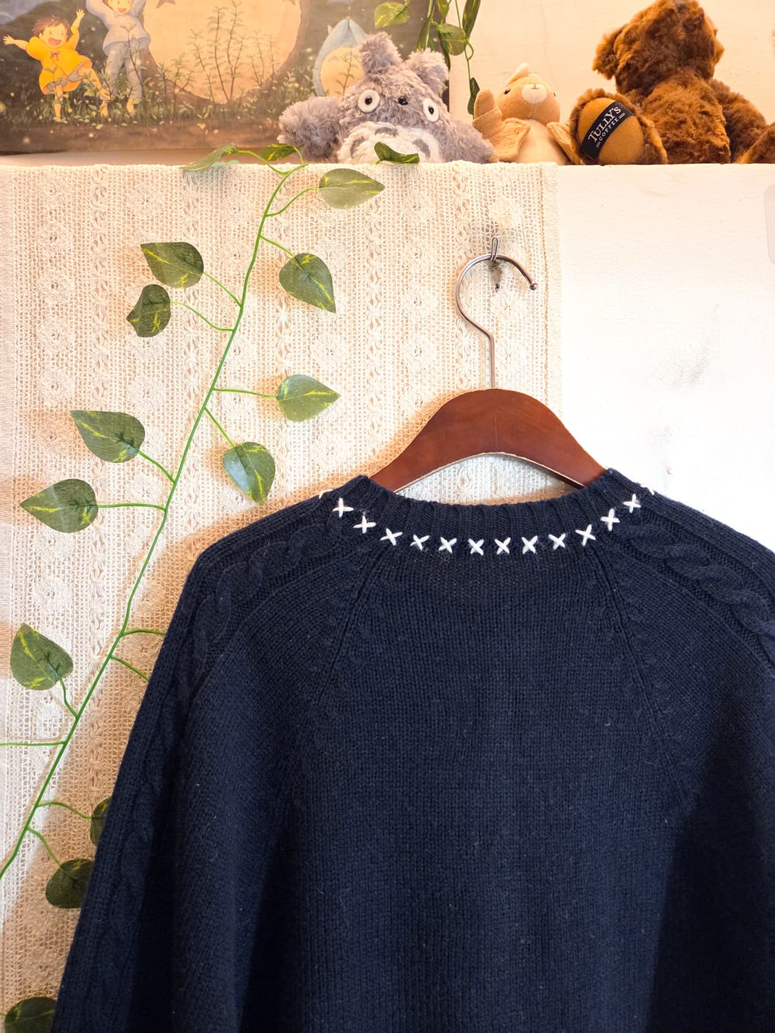 아방핏 스티치 반팔 가디건 상품이미지4