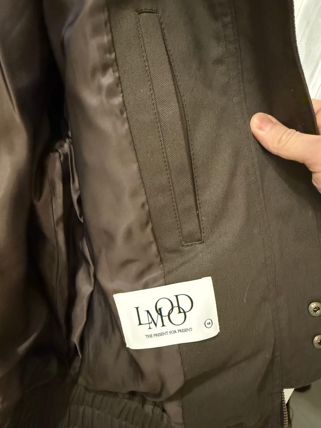 엘무드 워크 포켓 치노 블루종 자켓 브라운 48 상품이미지8