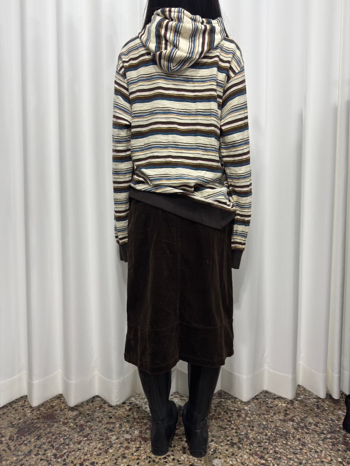 hushhush brown corduroy pocket skirt 상품이미지7