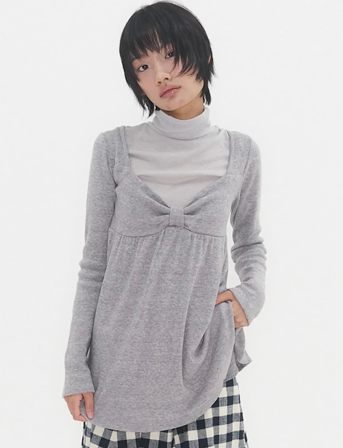 익스파이어드걸 Bambi Soft Top Light Grey 상품이미지1