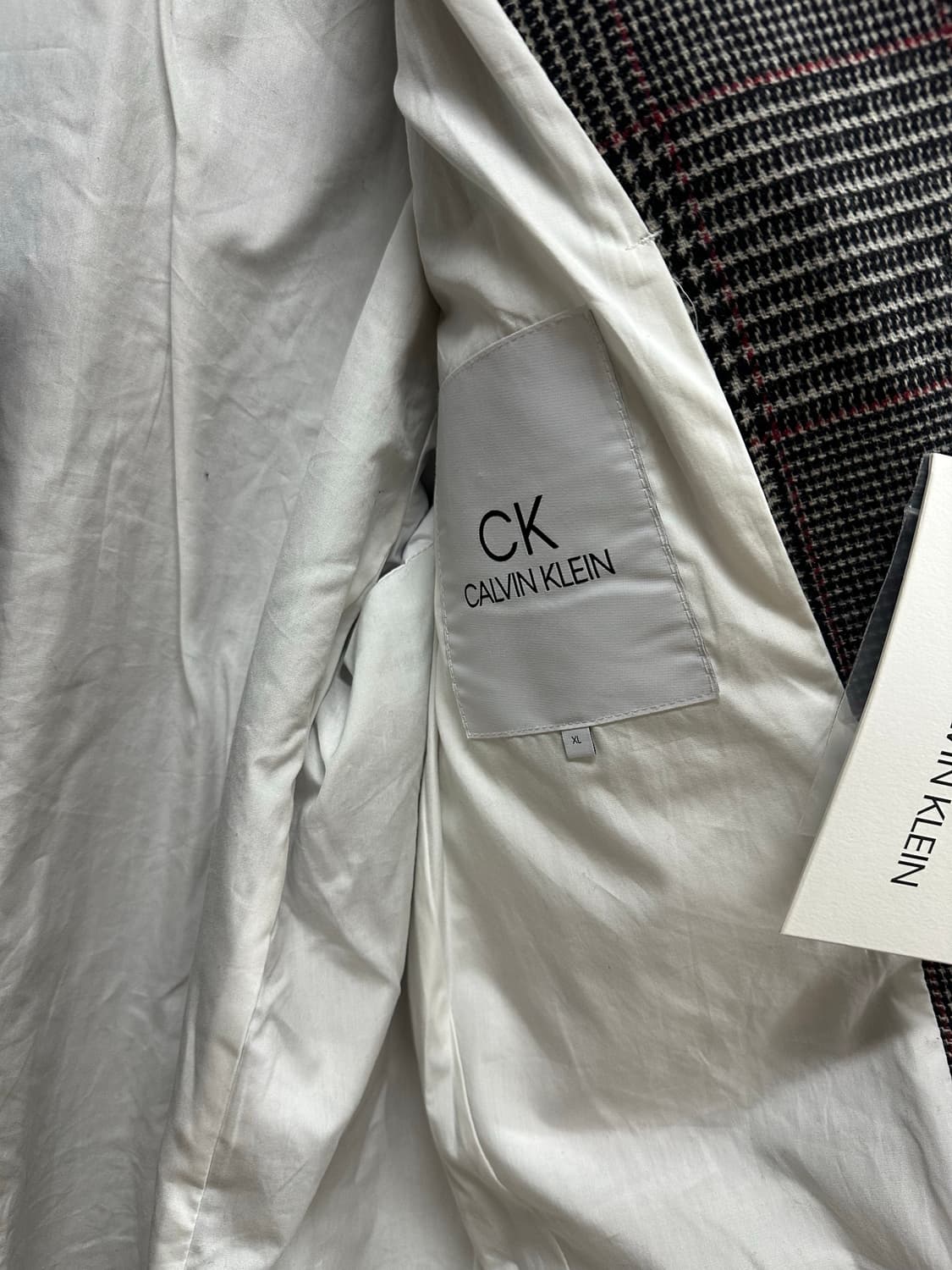 [새상품] 캘빈클라인 글렌 체크 오버핏 울코트 상품이미지4