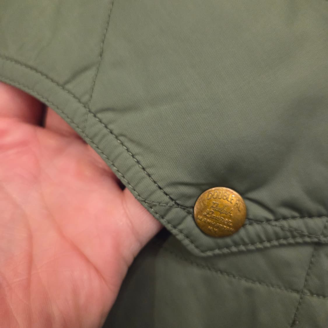 더블알엘 레더요크 맥브리이드 퀼팅 자켓 m 상품이미지3