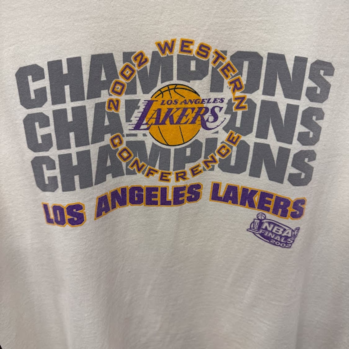 2002년 빈티지 NBA LA 레이커스 웨스턴 컨퍼런스 챔피언 티셔츠 상품이미지3