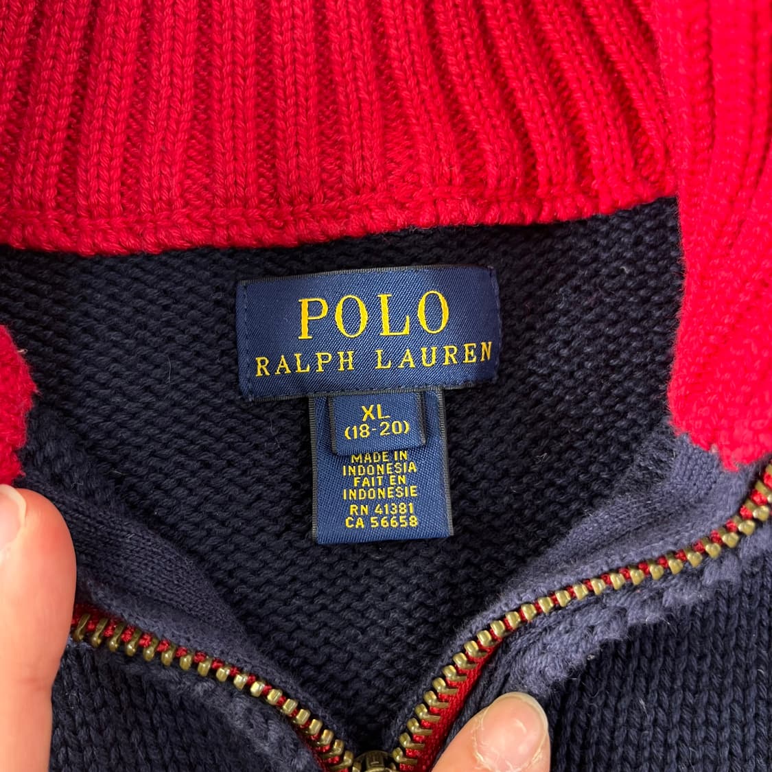 95 폴로랄프로렌 빅포니 반집업 니트 상품이미지4