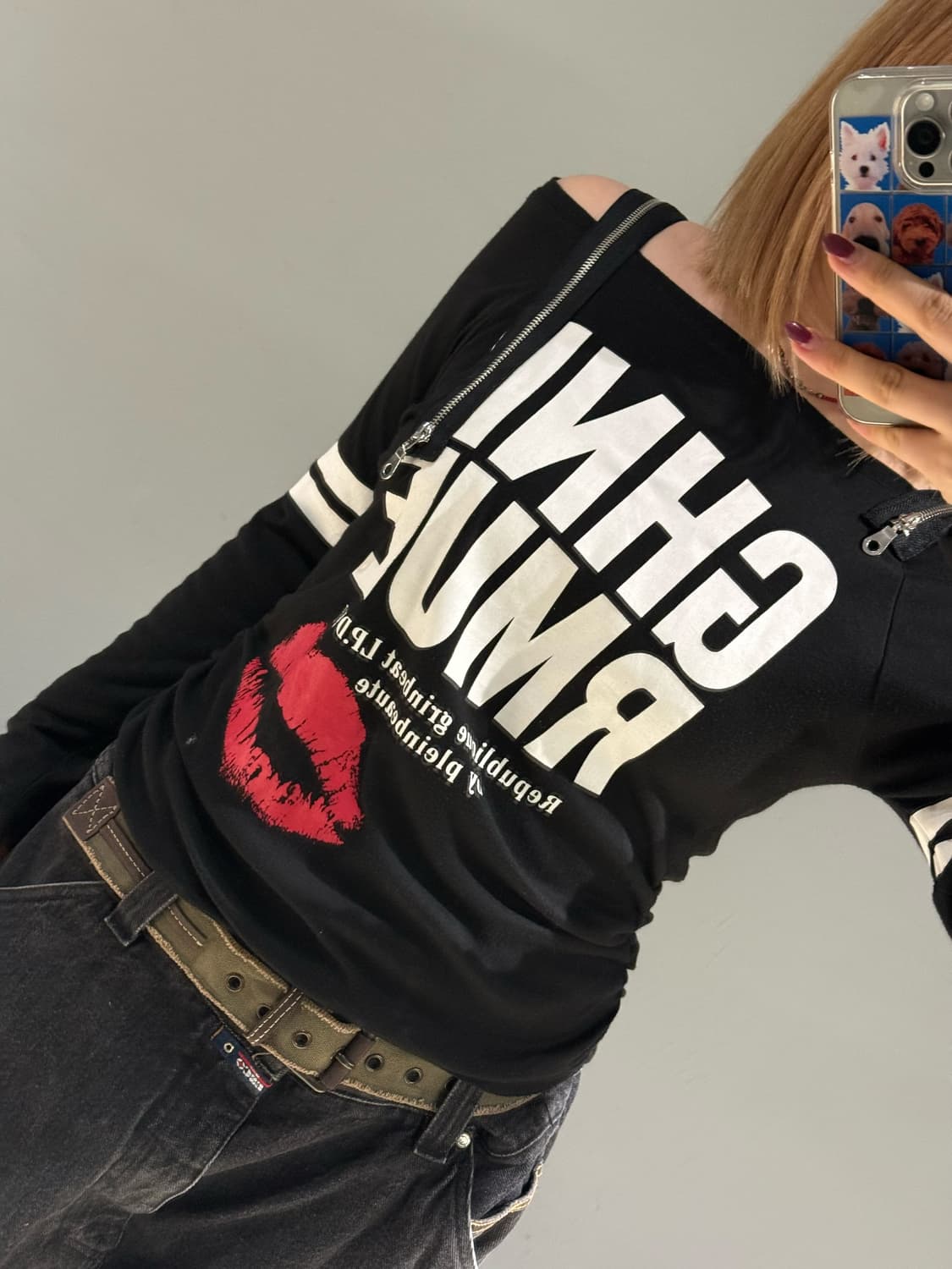 off-shoulder shirring long sleeve 상품이미지2