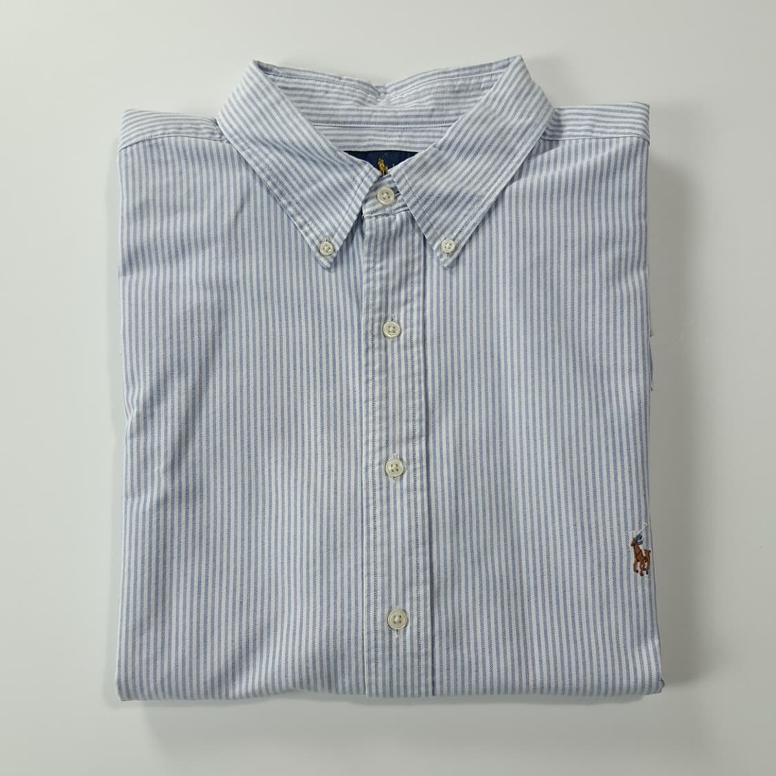 CK228 2XLT 폴로 클래식 블루  스트라이프 반팔 셔츠 남방 상품이미지7