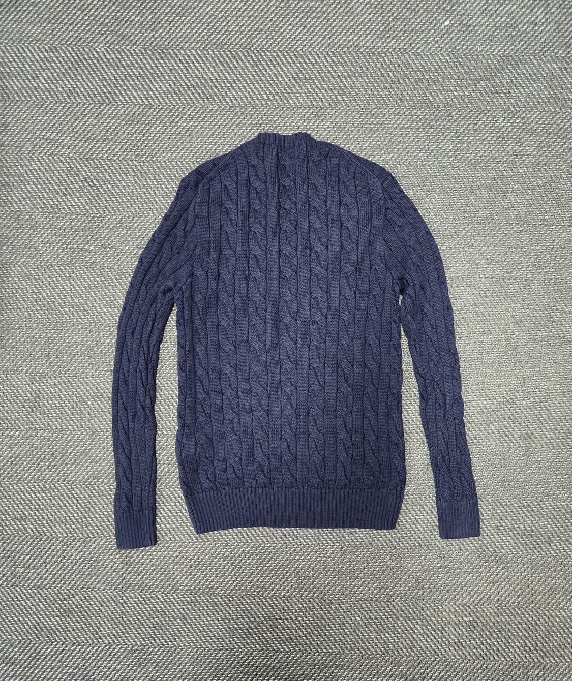 폴로 랄프로렌  케이블 니트 코튼 스웨터 네이비 상품이미지3