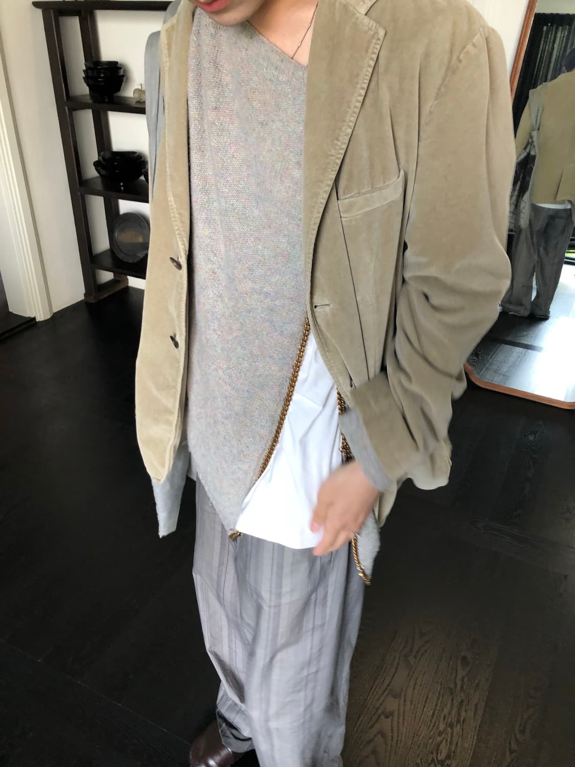 질샌더 by 라프시몬스 10aw 벨벳 테일러드 자켓 상품이미지3