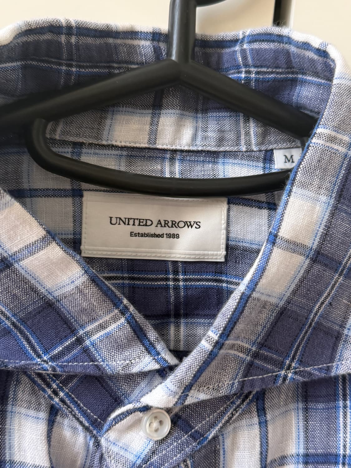 UNITED ARROWS 린넨 체크 셔츠 M 상품이미지3