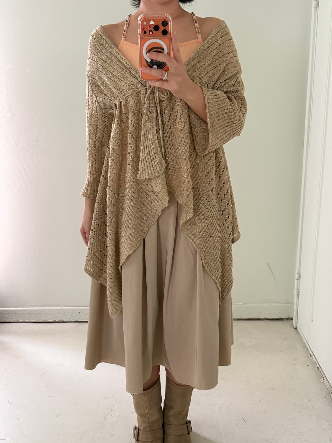 일본빈티지 모리 비즈 슬리브리스리 민소매 상품이미지3