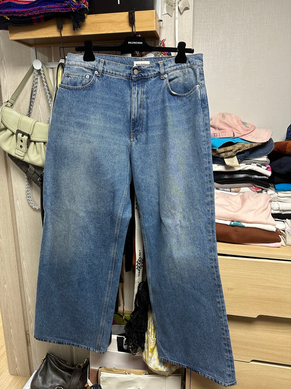 molly goddard 와이드레그 플라워 데님 상품이미지3