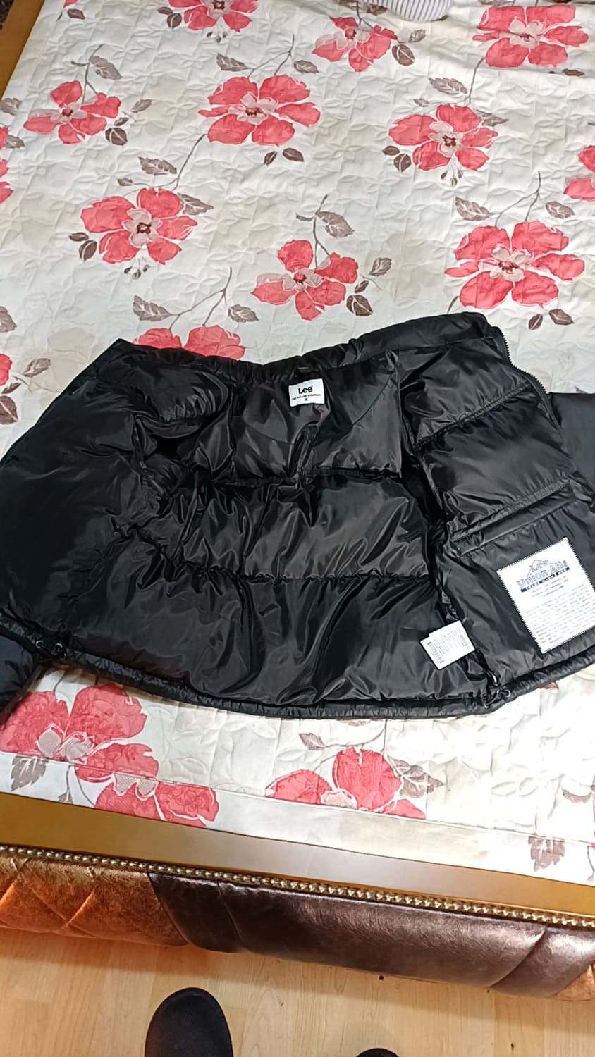 Lee 크롭오리털패딩 M 여성66 가슴53 기장54 상품이미지5