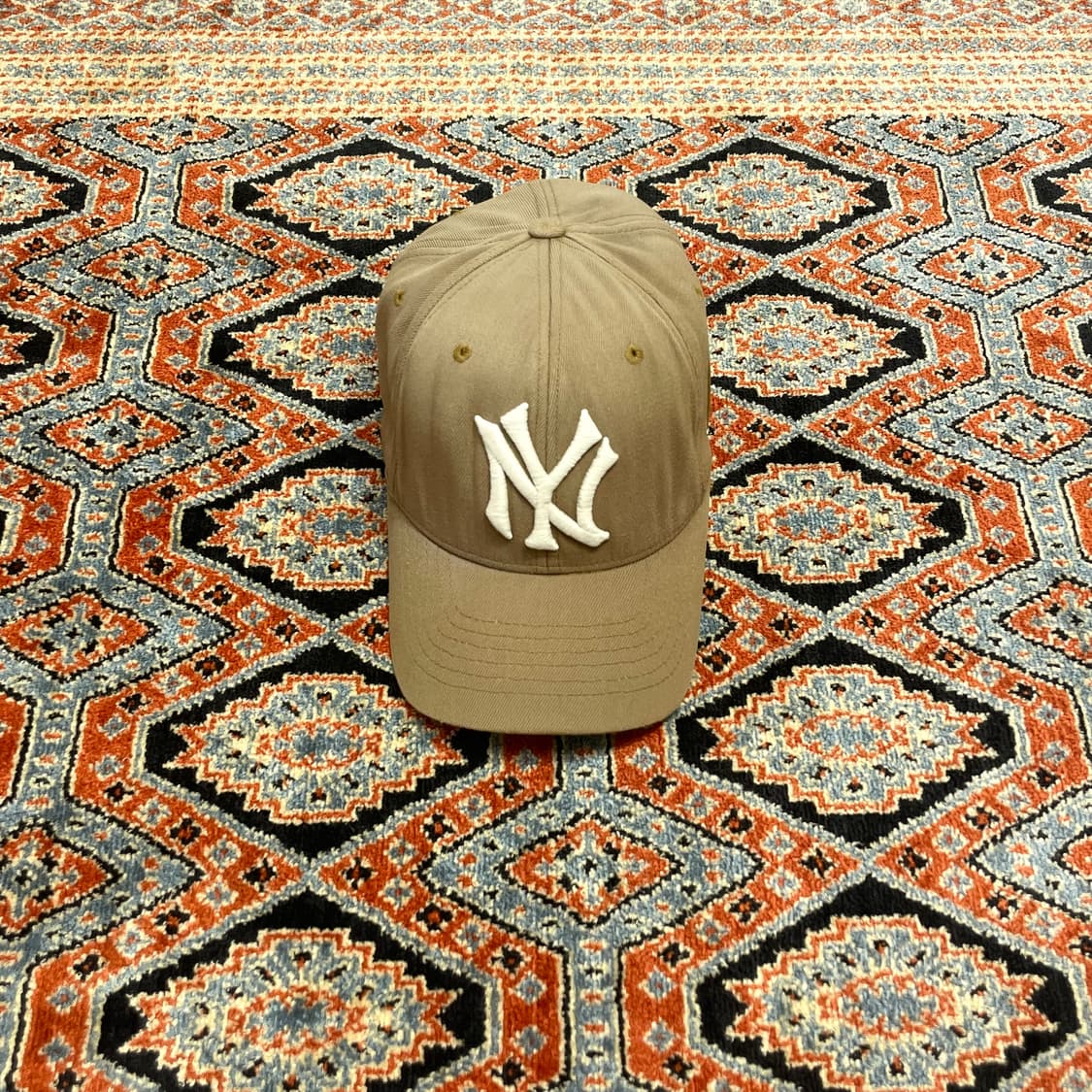 MLB 뉴욕양키스 베이지 면 야구볼캡 S-M 상품이미지1