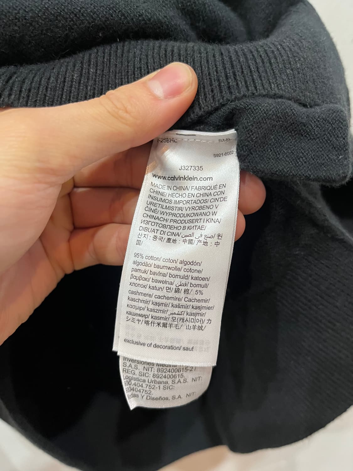 캘빈클라인 코튼 캐시미어 로고 니트집업 M 상품이미지6