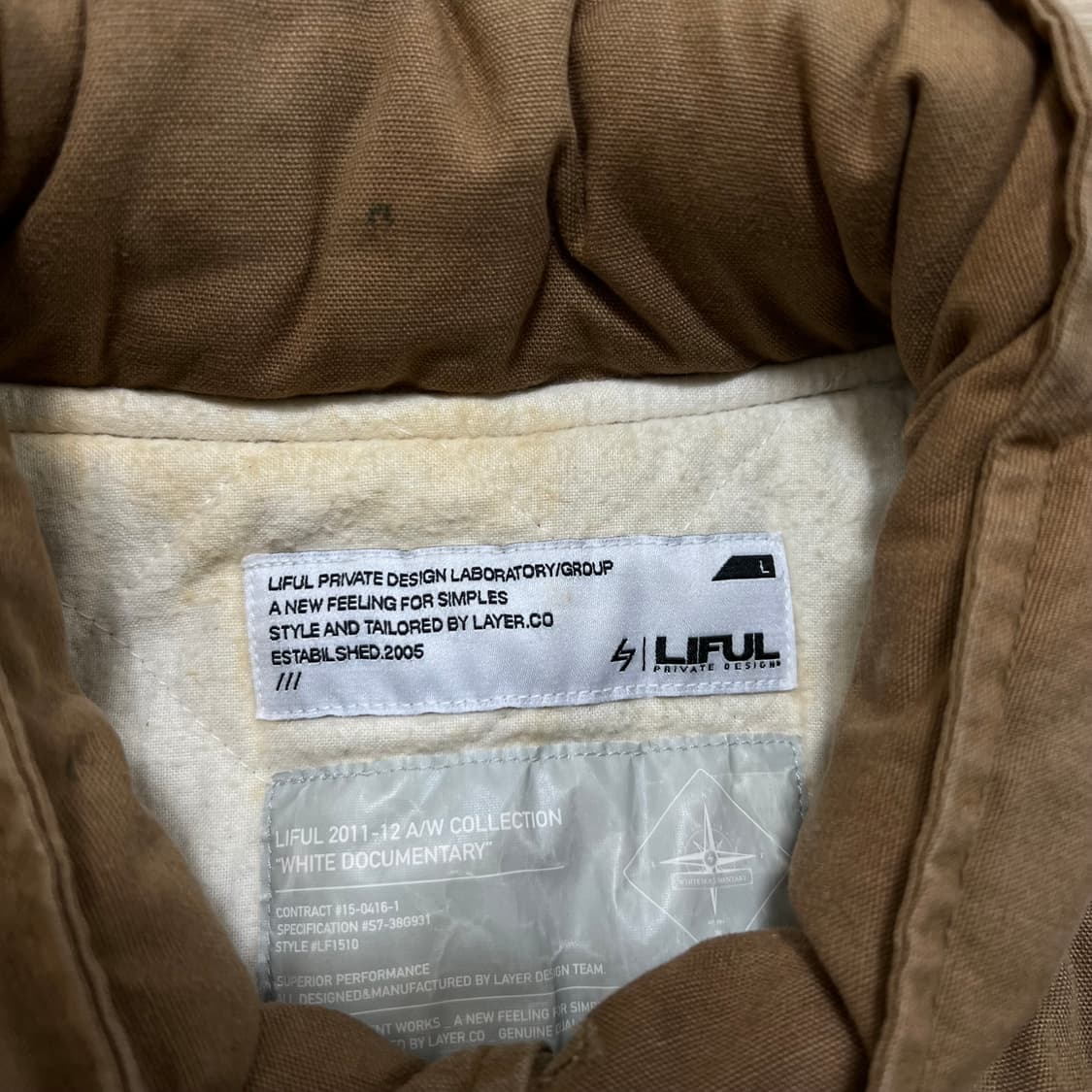 라이풀 누빔 밀리터리 M65 야상 필드자켓 [브라운] L/100 상품이미지5