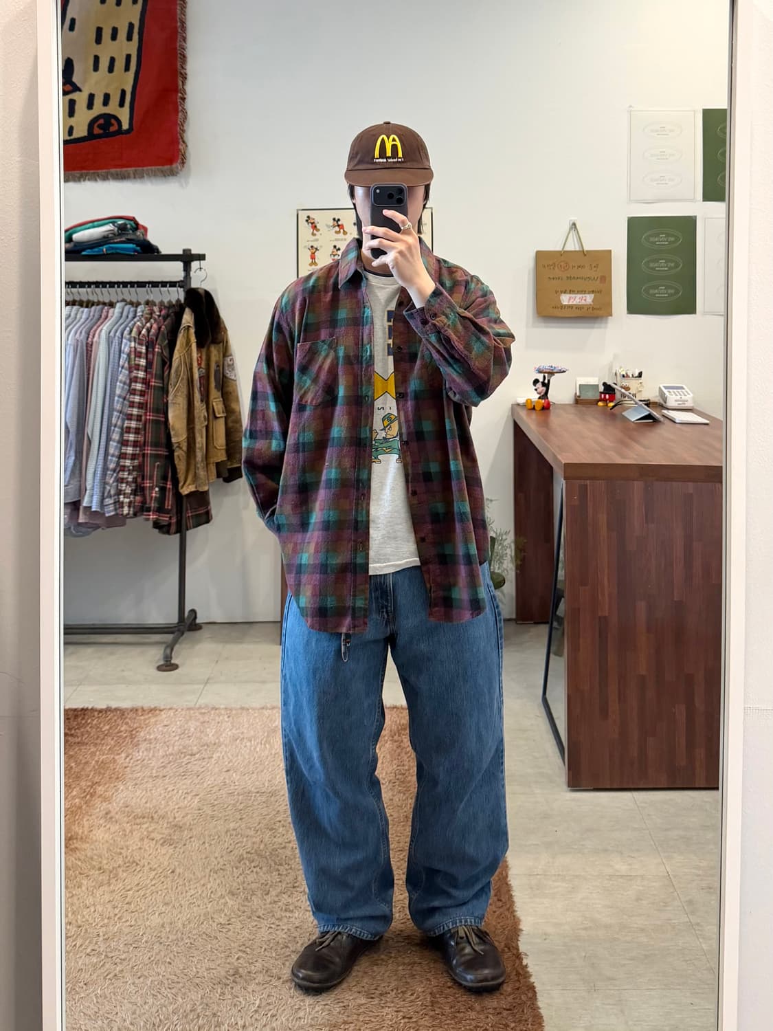 90s Dickies 디키즈 플란넬 체크 셔츠 상품이미지2