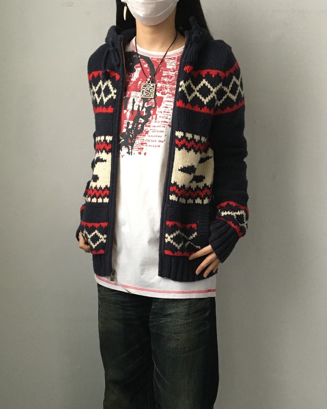 Hollister hood knit zip up 상품이미지5