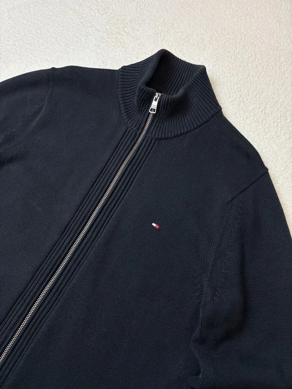 타미힐피거 시그니처 스몰로고 코튼 풀집 니트 가디건 PN5750 상품이미지2