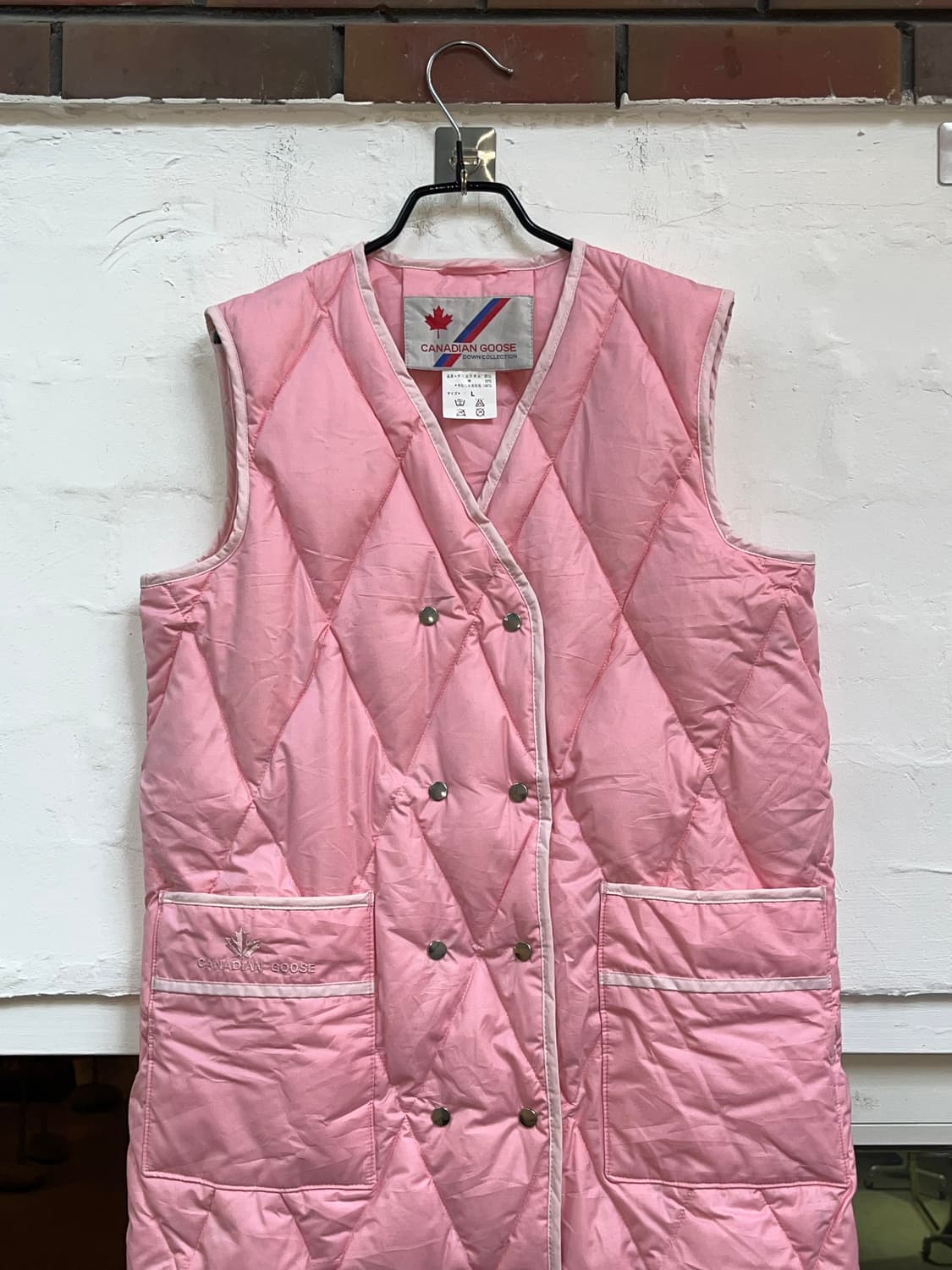 Canadian Goose 핑크 퀼팅 롱 베스트 패딩 L 상품이미지3