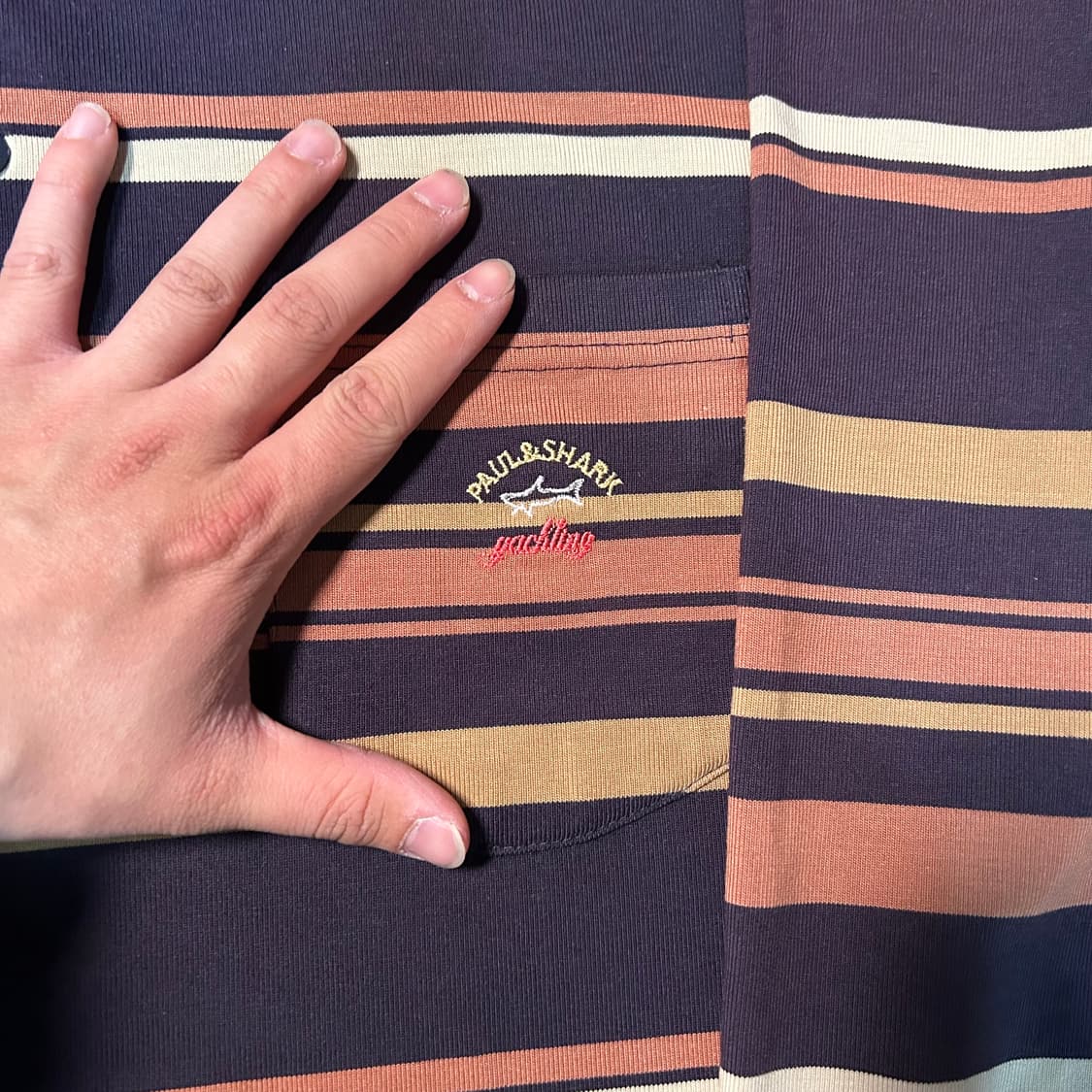 [XL] 폴앤샤크 자수로고 스트라이프 카라티 상품이미지2