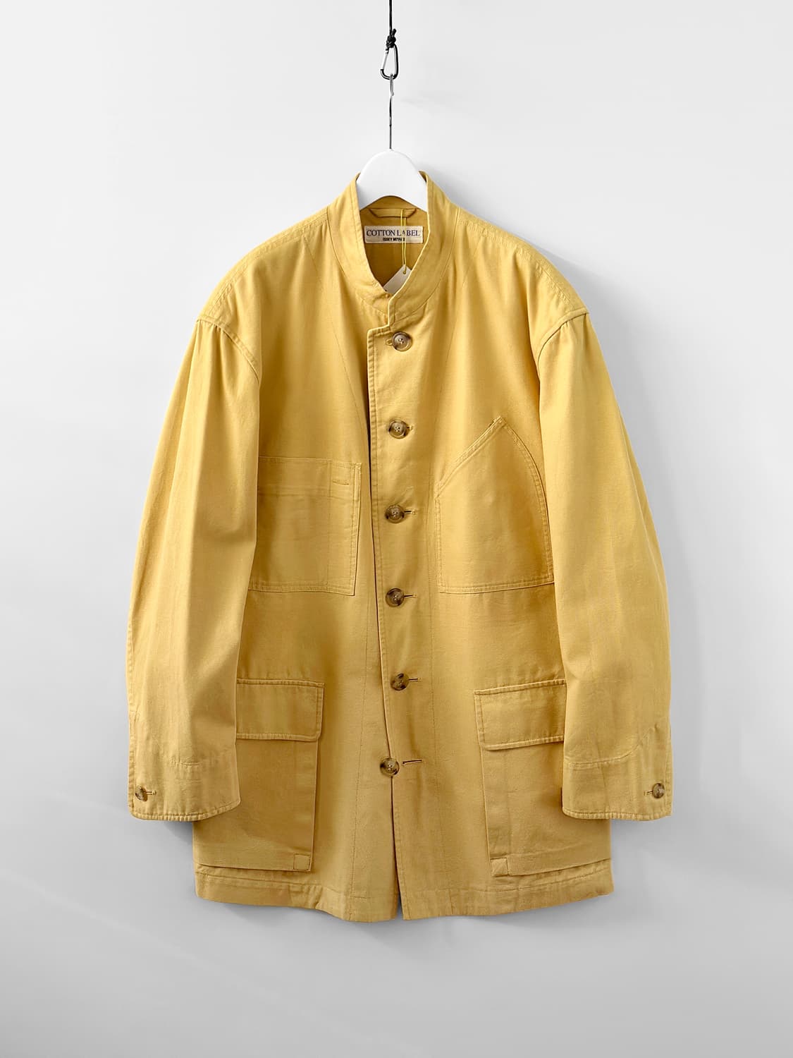 (Rare)80~90s 이세이 미야케 코튼 라벨 스탠드 카라 워크 자켓 상품이미지1