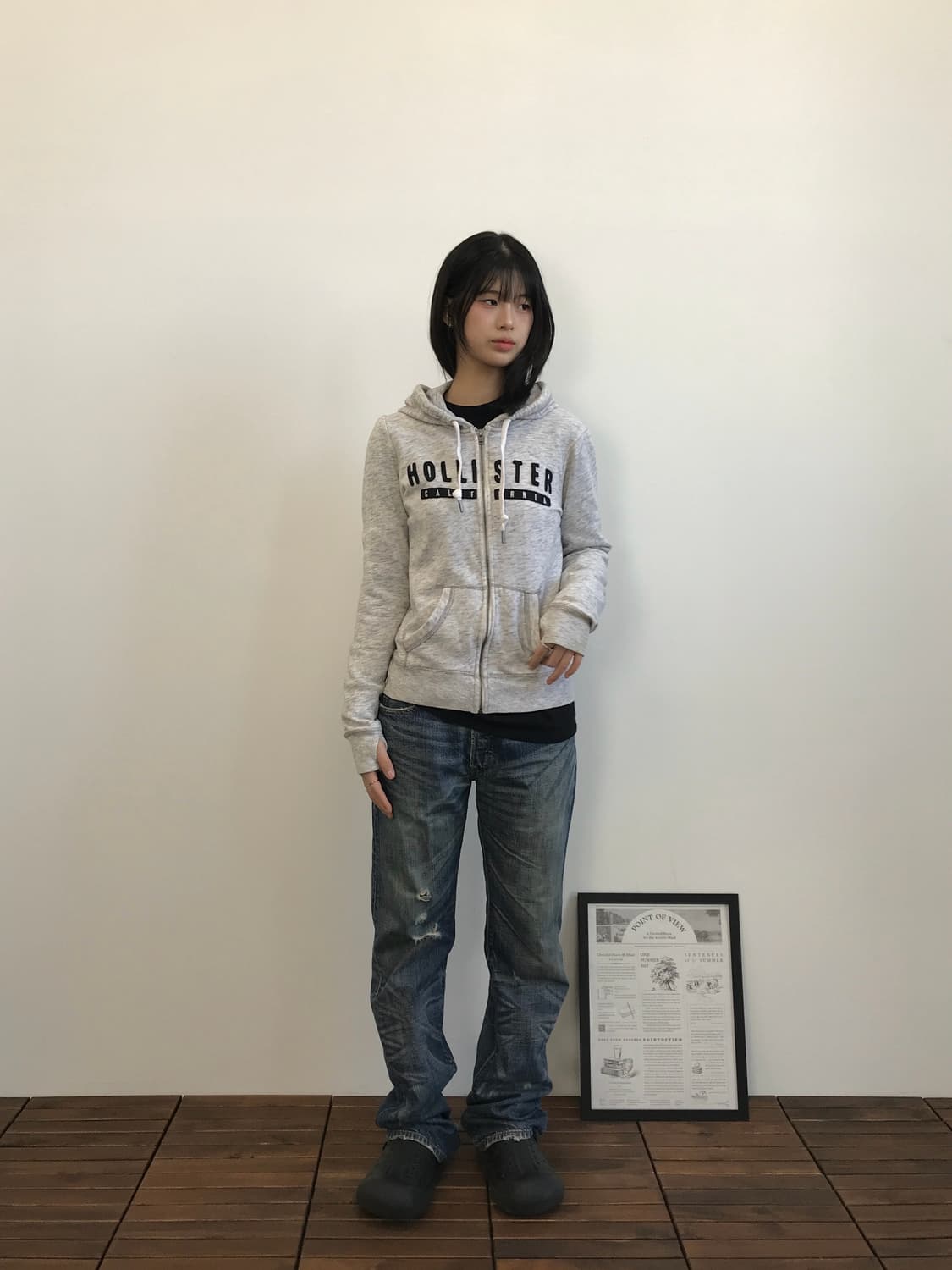 Hollister Logo Zip Hoodie 상품이미지1