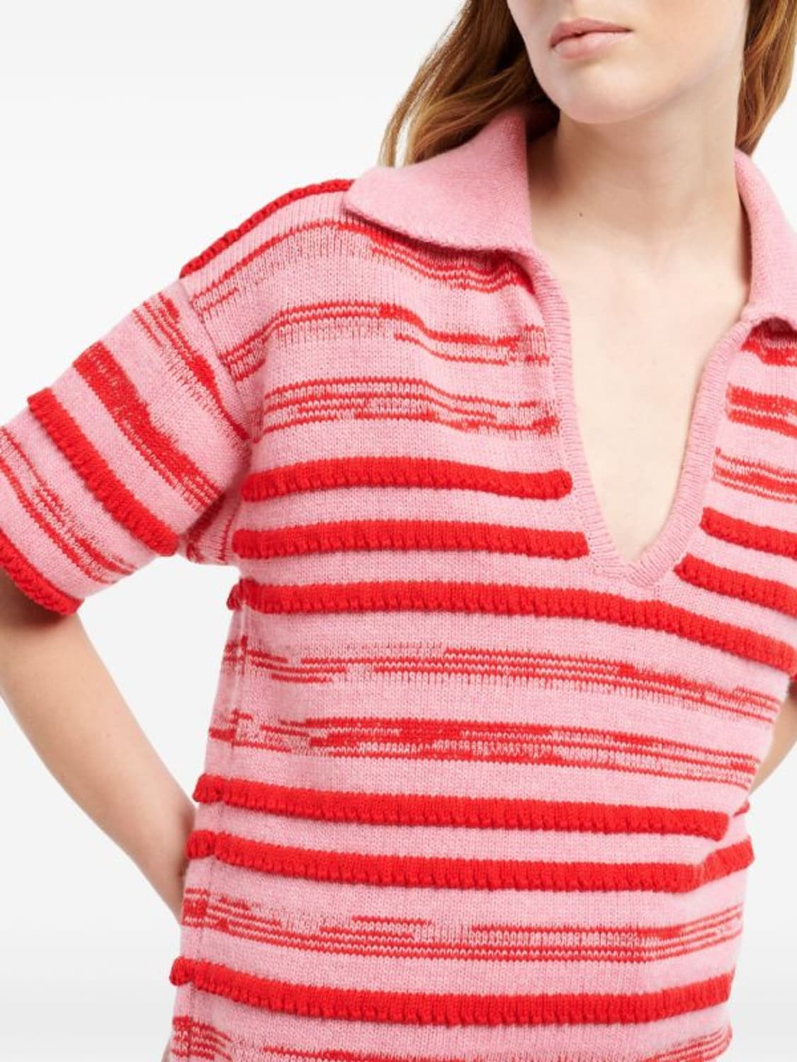 (정품)샤넬 배리 BARRIE 스트라잎 폴로니트탑 상품이미지2