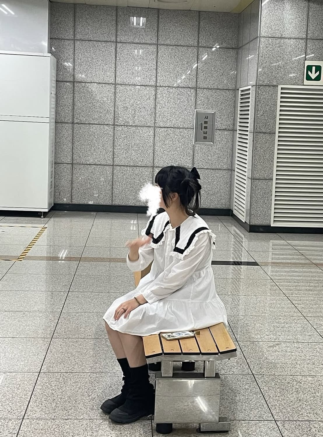 Japan 일본 빈티지 로리타 스타일 프릴 케이프 원피스 상품이미지5