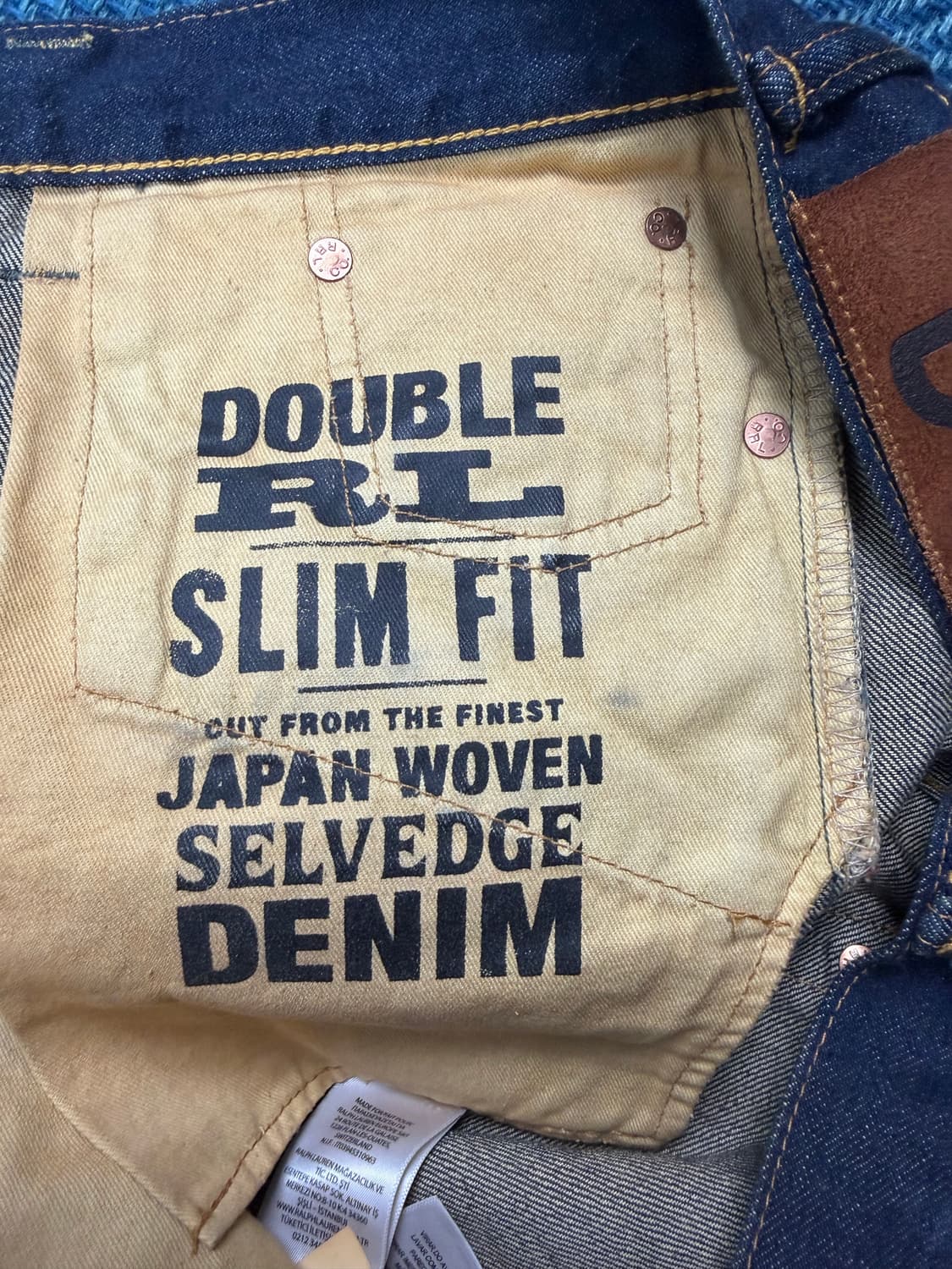 [RRL] 더블알엘 슬림핏 저팬 워븐 셀비지 데님 팬츠 상품이미지8