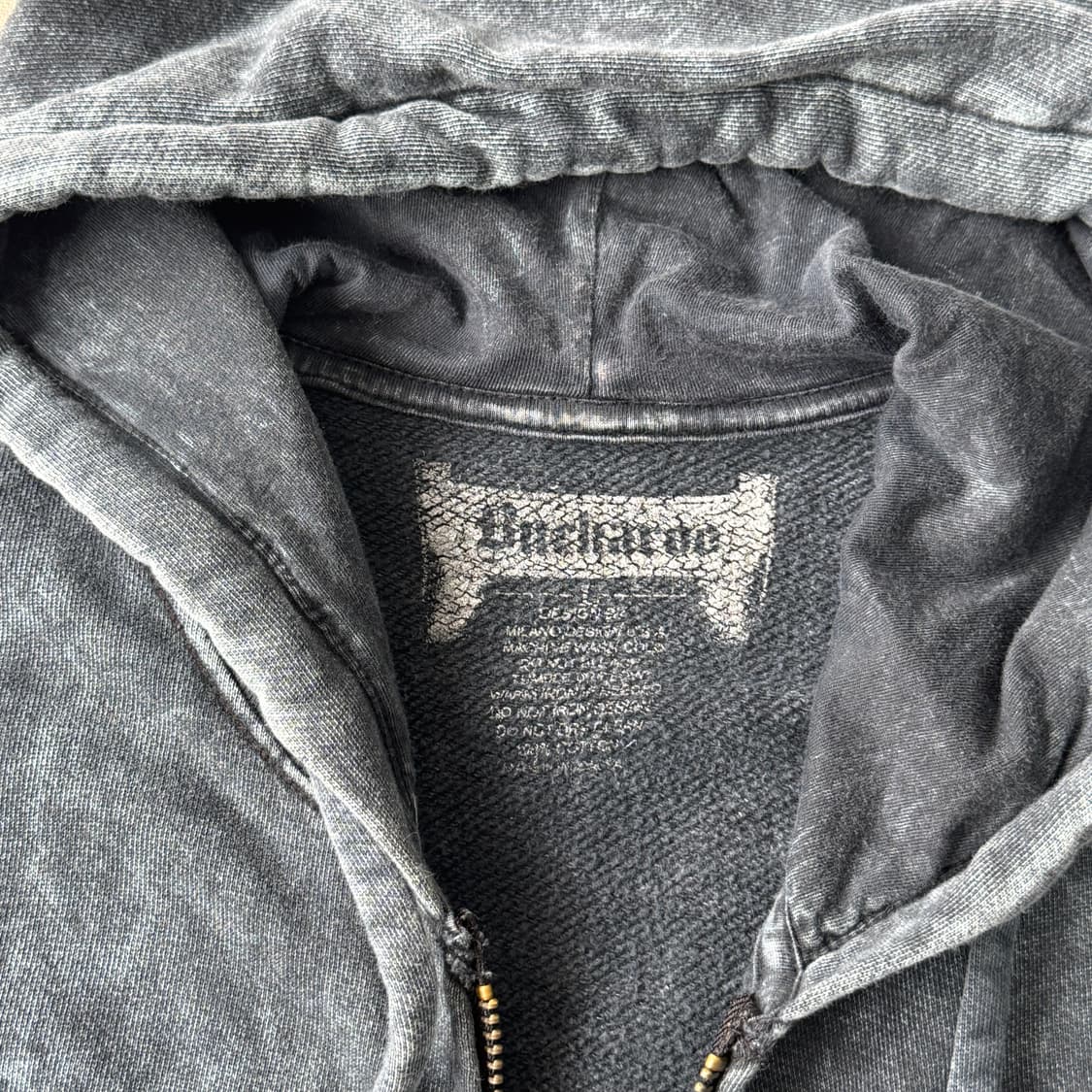 버커루 대장급 피그먼트 스컬자수 후드집업 L 상품이미지7