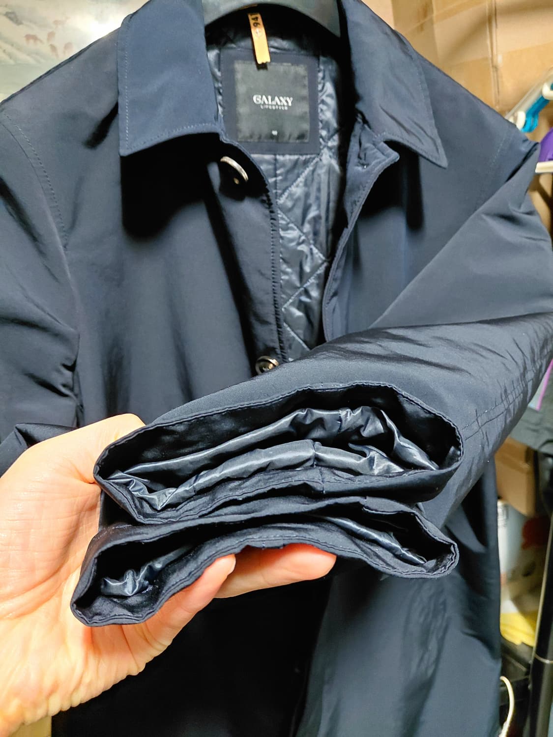 [갤럭시]라이프스타일 패딩 인 퀄팅 트렌치코트100사이즈 상품이미지8