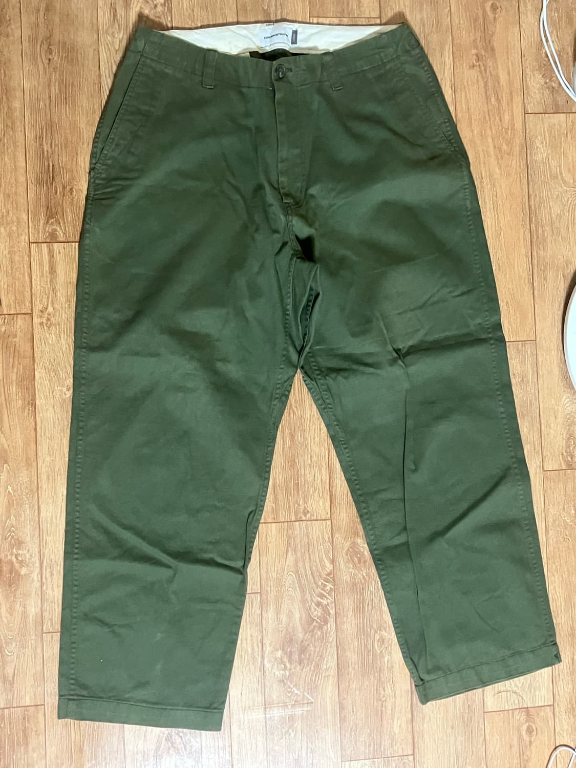 에스피오나지 - 와이드 오피서 팬츠 (그레이 올리브) 상품이미지1