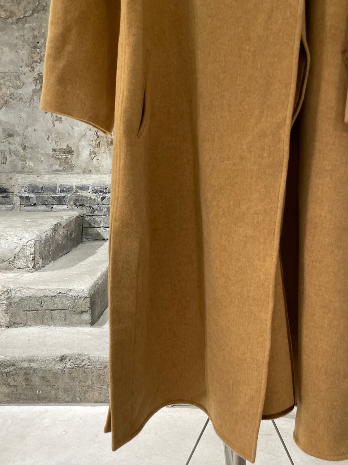 이자벨 마랑 머스타드 랩 울 캐시미어 코트 상품이미지4